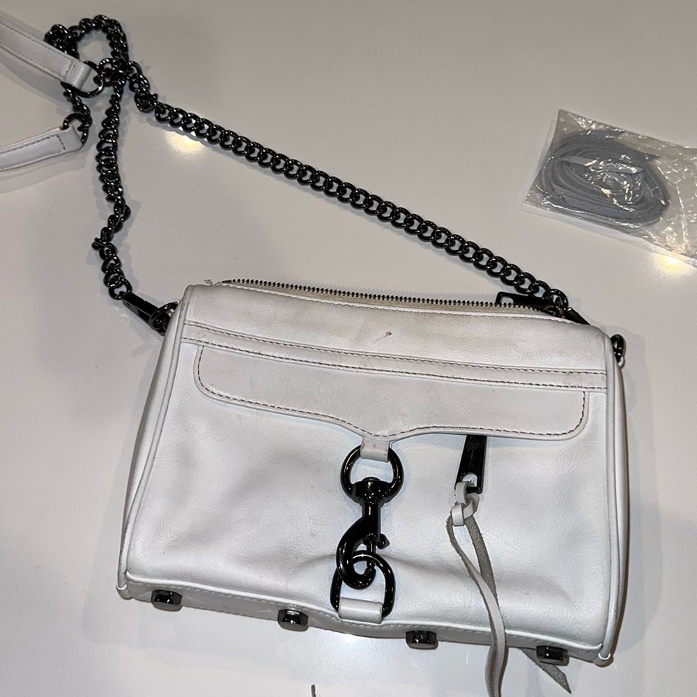 Rebecca Minkoff White Mini MAC Crossbody Bag